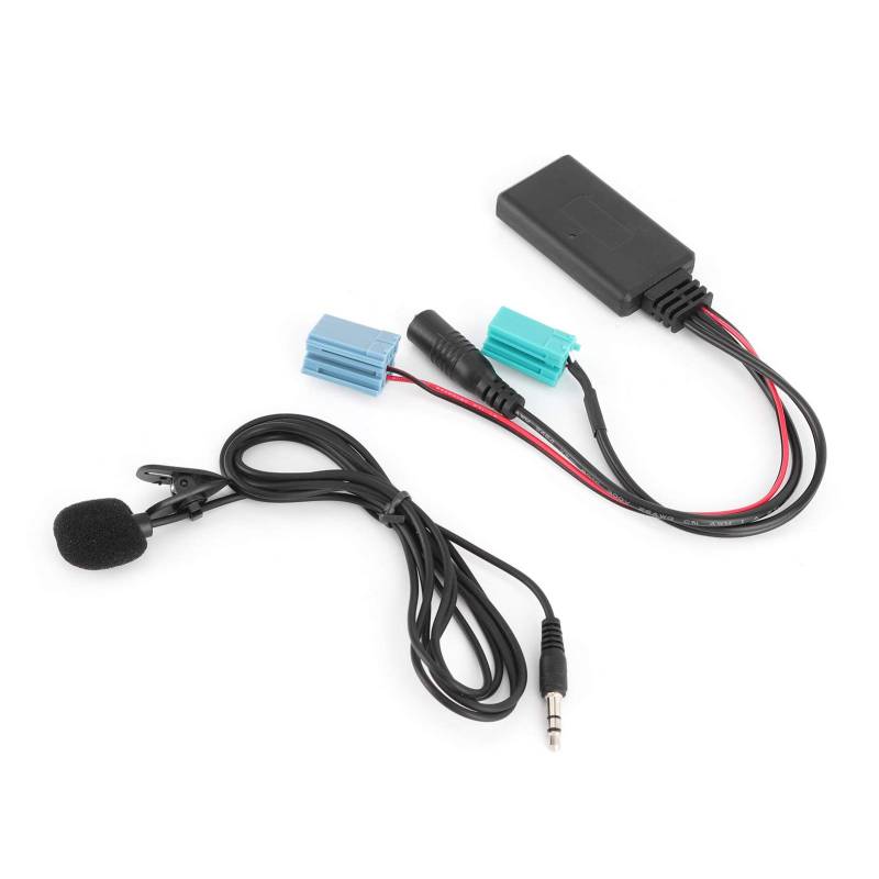 Auto-Audio-Anschluss, 6-poliges Bluetooth-Audiokabel, Autoradio, AUX-IN-Adapter mit Mikrofon, Passend für Clio/Espace/Megane von Bnineteenteam