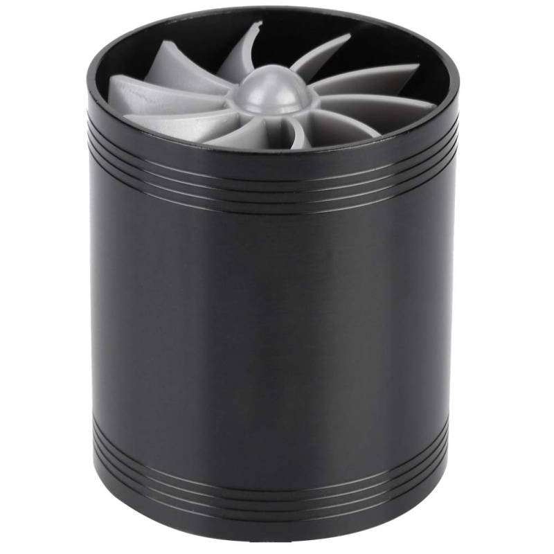 Kraftstoffsparender Lufteinlass-Turbonator, Auto-Lufteinlass-Turbonator Dual Fan Turbine Super Gas Kraftstoffsparender Turbo (BLACK) von Bnineteenteam