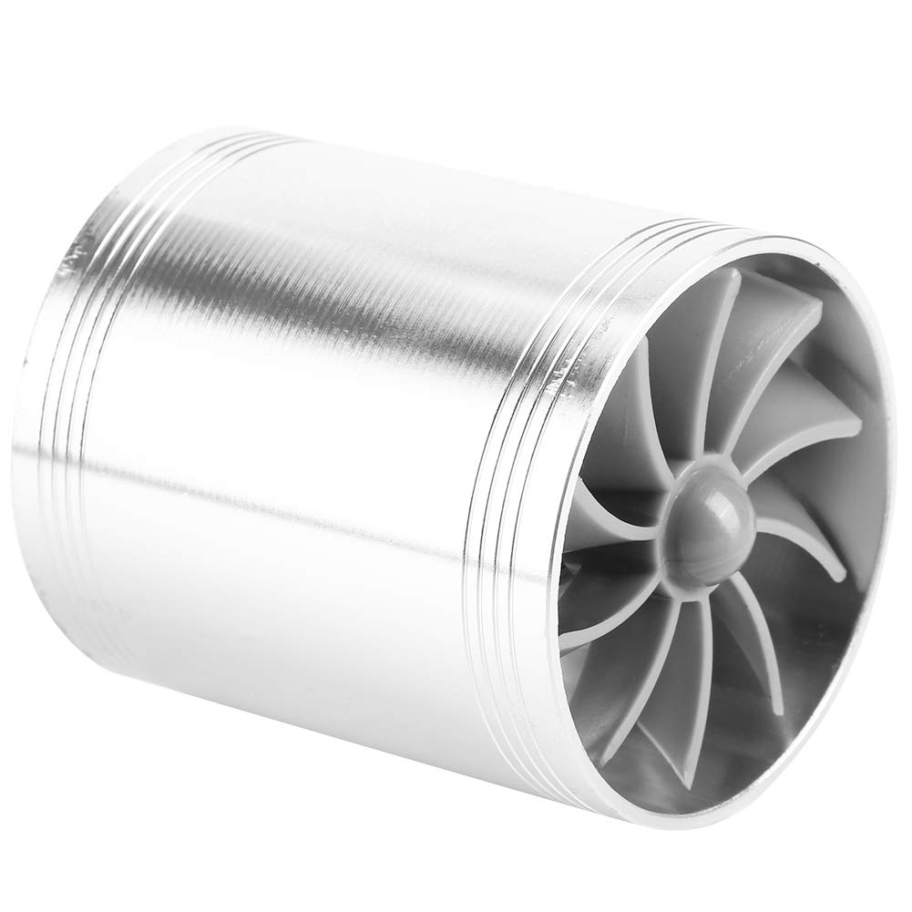 Kraftstoffsparender Lufteinlass-Turbonator, Auto-Lufteinlass-Turbonator Dual Fan Turbine Super Gas Kraftstoffsparender Turbo (SILVER) von Bnineteenteam