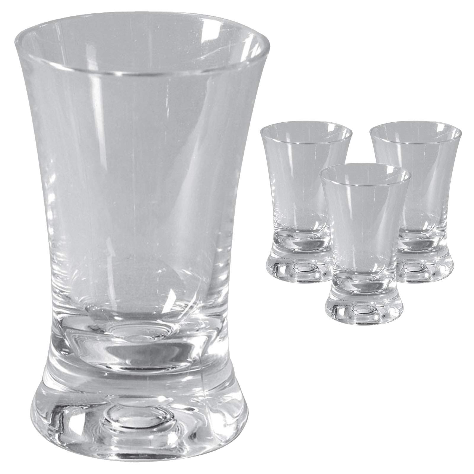 Bo-Camp 4er Set Schnaps Gläser Camping Kurze Shots Kunststoff Glas Pinnchen 45ml von Bo-Camp