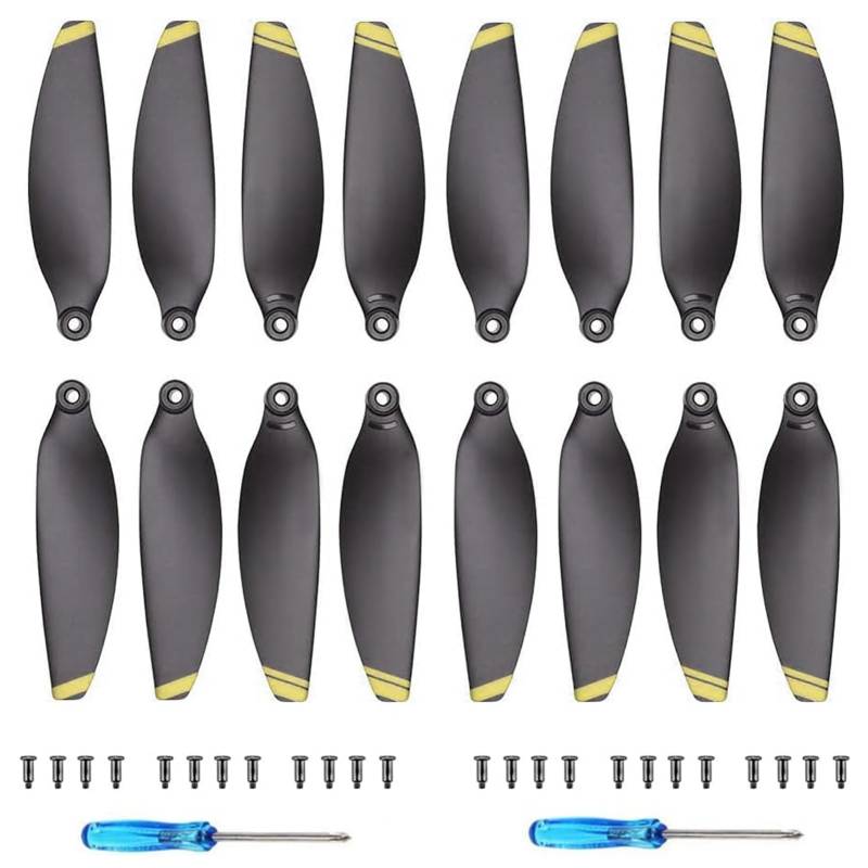 Bocguy 16 Pcs Mini 2 SE Propeller/Mini 2 Propeller/Mini SE Propeller/Mini 4K Propeller, Low-Noise & Stabil Drohne Mini 2 / Mini 4K / Mini SE/Mini 2 SE Zubehör Propeller für Drohnenersatz (Gold) von Bocguy