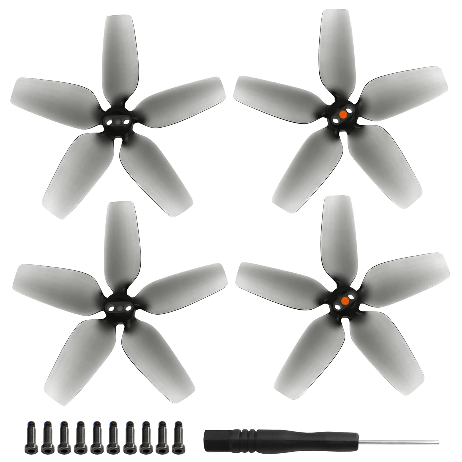 Bocguy Avata Propeller, 4 Pcs Drohne DJI Avatar Propeller mit 10 Schrauben & Schraubendreher, DJI Avata Zubehör für Drohnenersatz, 2925S DJI Avatar Propeller Blätter Geräuscharm von Bocguy