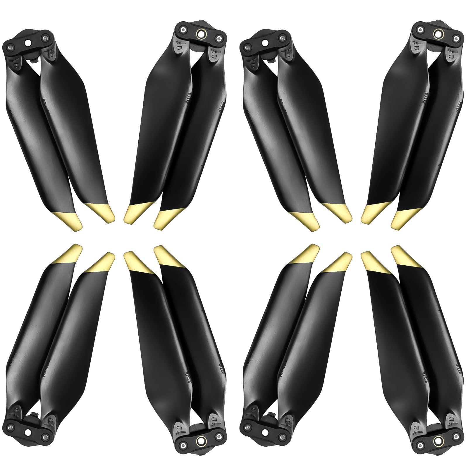 Bocguy Mavic Pro Propeller, 8 Pcs Drohne Mavic Pro Propeller mit Push-Typ-Schnellverschluss-Design, Mavic Pro Zubehör für Drohnenersatz, 8331F Propeller für Mavic Pro (Gold) von Bocguy