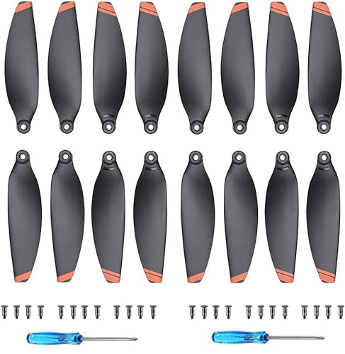 Bocguy 16 Pcs Mini 2 SE Propeller/Mini 2 Propeller/Mini SE Propeller/Mini 4K Propeller, Low-Noise & Stabil Drohne Mini 2 / Mini 4K / Mini SE/Mini 2 SE Zubehör Propeller für Drohnenersatz (Orange) von Bocguy