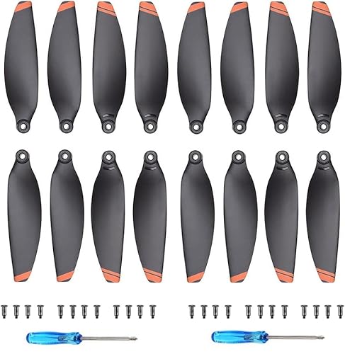 Bocguy 16 Pcs Mini 2 SE Propeller/Mini 2 Propeller/Mini SE Propeller/Mini 4K Propeller, Low-Noise & Stabil Drohne Mini 2 / Mini 4K / Mini SE/Mini 2 SE Zubehör Propeller für Drohnenersatz (Orange) von Bocguy