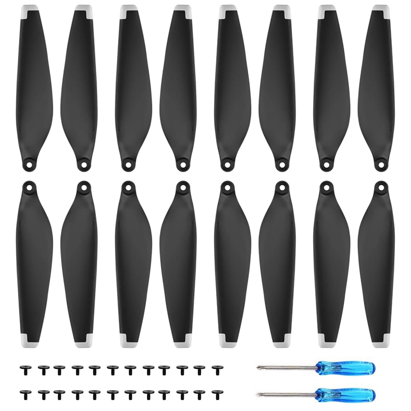 Bocguy Mini 3 Pro Propeller/Mini 4 Pro Propeller, 16 Pcs Propeller für Drohne DJI Mini 3 Pro/DJI Mini 4 Pro Propeller, Low-Noise & Quick-Release, DJI Mini 3 Pro Zubehör für Drohnenersatz (Silber) von Bocguy