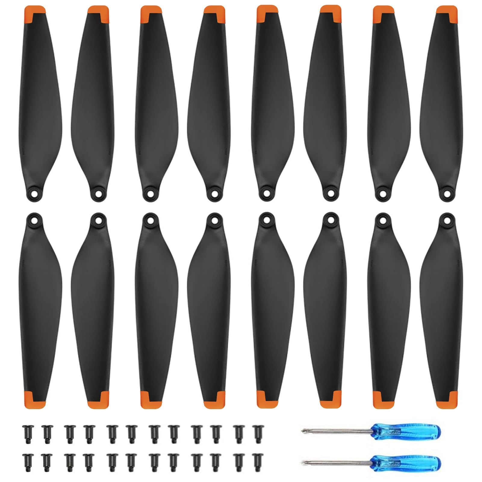 Bocguy Mini 3 Pro Propeller/Mini 4 Pro Propeller, 16 Pcs Propeller für Drohne DJI Mini 3 Pro/DJI Mini 4 Pro Propeller, Low-Noise & Quick-Release, DJI Mini 3 Pro Zubehör für Drohnenersatz (Orange) von Bocguy