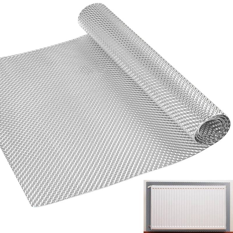 Hitzeschutz Hitzeblech Geprägte, 100cm x 40cm Hitzeschutzmatte Isolierfolie, Aluminiumfolie Isolierung für Fahrzeuge, Dächer, Fenster, Rohre usw von Bocguy