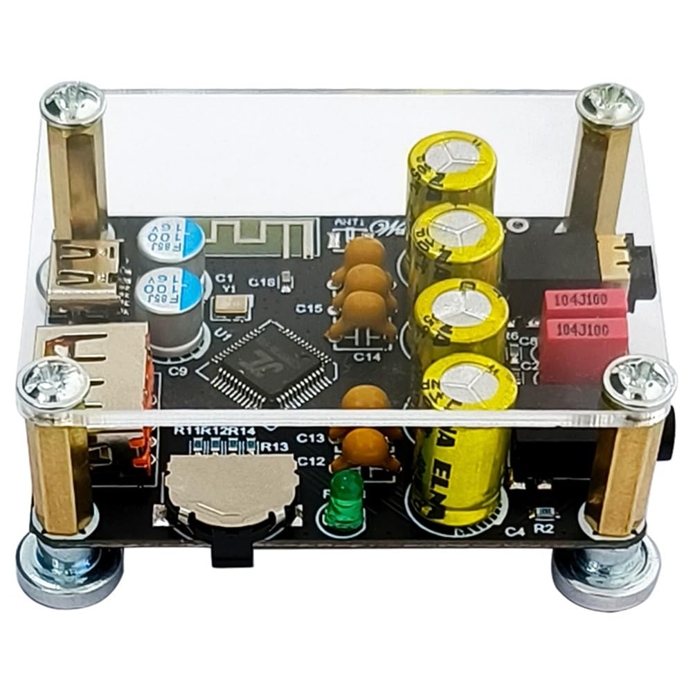 Boddceto -PT2 HiFi 5.1 Bluetooth USB Decoder-Board-Player Verlustfreier WAV/FLAC/APE-Audio-Empfänger-Soundverstärker mit APP-Funktion, Einfach zu Bedienen von Boddceto