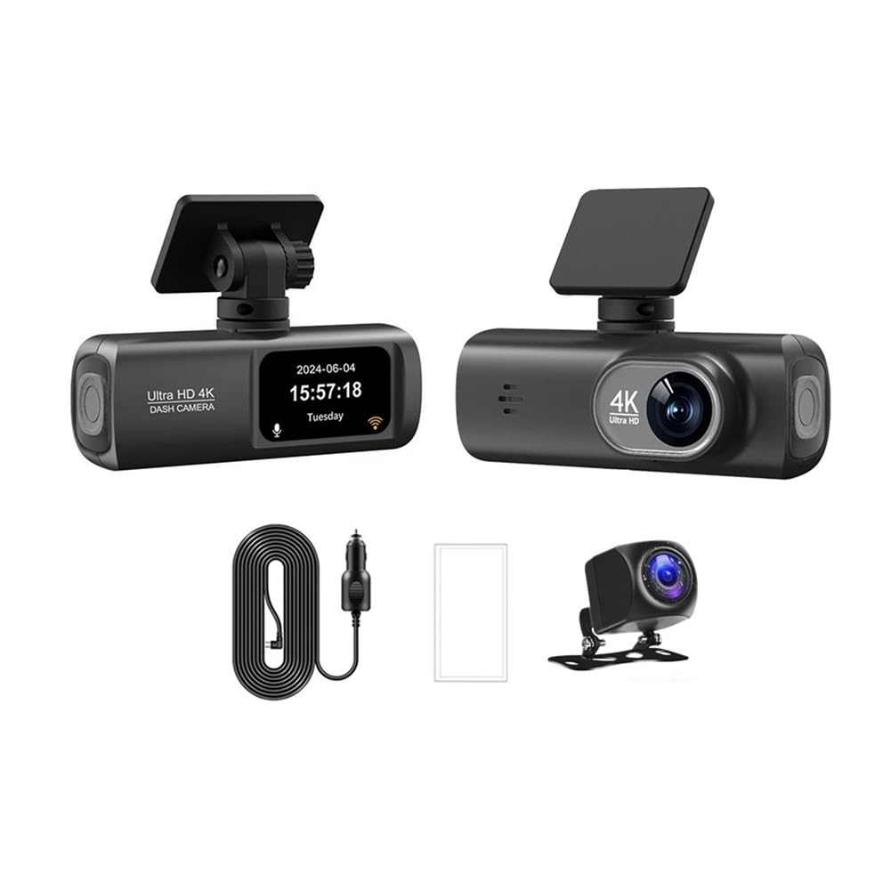 Boddceto V22 Fahrrekorder HD 4K Dual-Aufnahmefunktion Vorne und Hinten Handy-Verbindung Fahrspurfahrzeugrekorder B von Boddceto