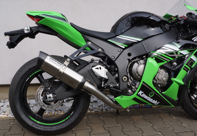 Bodis Ersatzrohr Vorschalldämpfer + Auspuffhalter Edelstahl Kawasaki ZX-10R Bj. 2016-2018 von Bodis