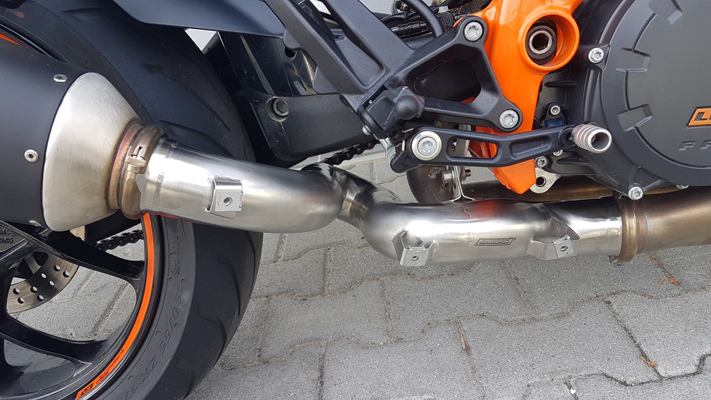 Bodis No Katrohr Kat Ersatzrohr Edelstahl KTM 1290 Super Duke GT Bj. 2016-2024 von Bodis