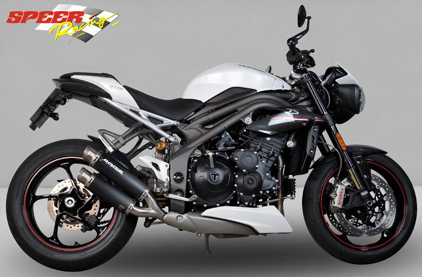 Sport Auspuff Bodis GPX2 Edelstahl BLACK Triumph Speed Triple 1050 Bj. 2018-2019 EURO-4 +ABE von Bodis