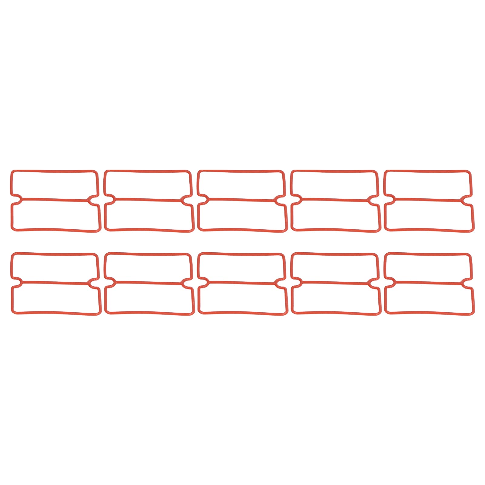 10 Stück stabile Gummidichtungsringe, rechteckig, hitzebeständig, glattes Öl frei für Ventilplatte, Verbindungszylinderabdeckung (550W) von Bognajin