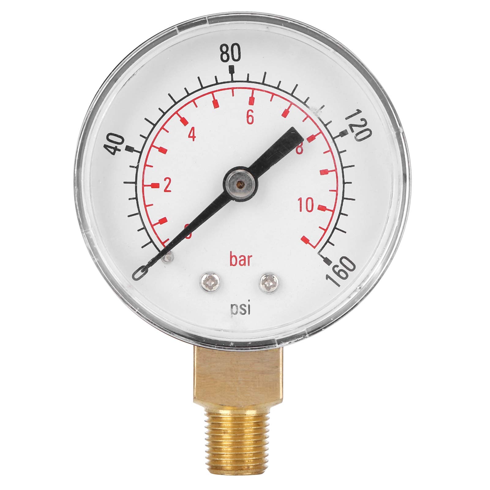 Bognajin 0 160 psi 0 11 bar Vakuum-Manometer, stoßfestes Doppelskalenmessgerät für Wasser, Öl, Gas, Flüssigkeit, Edelstahlgehäuse mit transparenter Zifferblattabdeckung von Bognajin