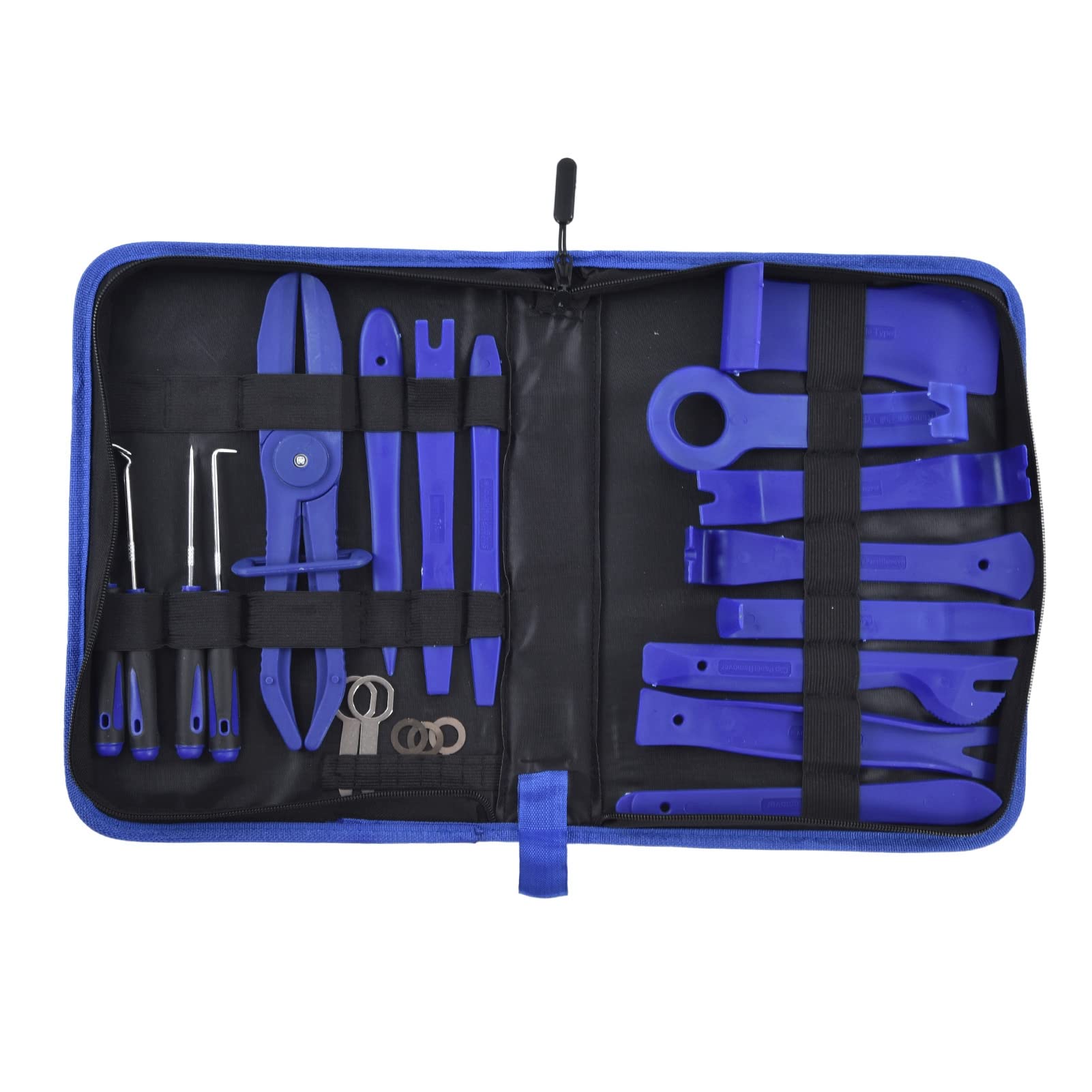 Bognajin 21pcs Auto Entfernung Werkzeugset, Autoverkleidungsreparaturkit mit Aufbewahrungstasche für Auto -Tür -Panel -Audio -Instrumenten Schreibtisch, hochwertiges Nylonmaterial, robust (Blue) von Bognajin