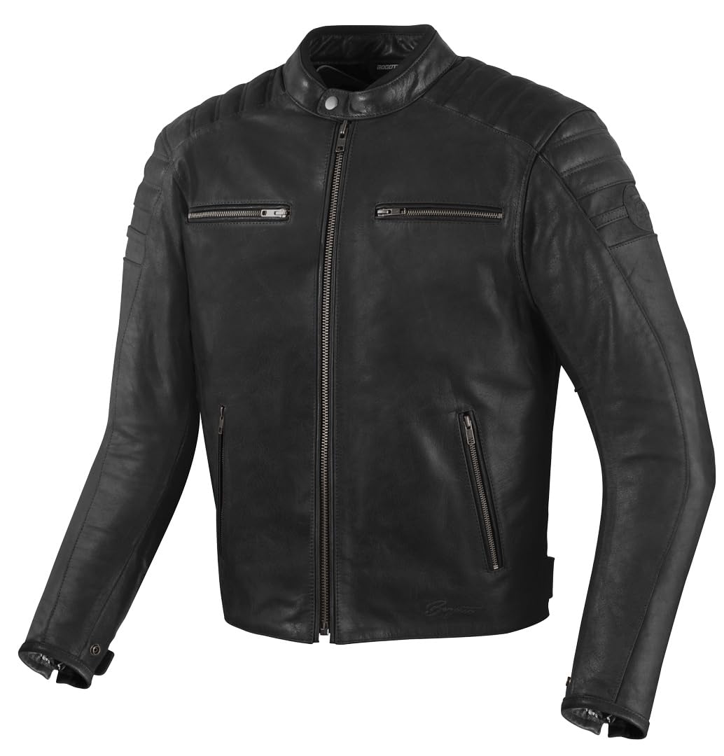 Bogotto B-Nimble Motorrad Lederjacke, schwarz, 46 von Bogotto