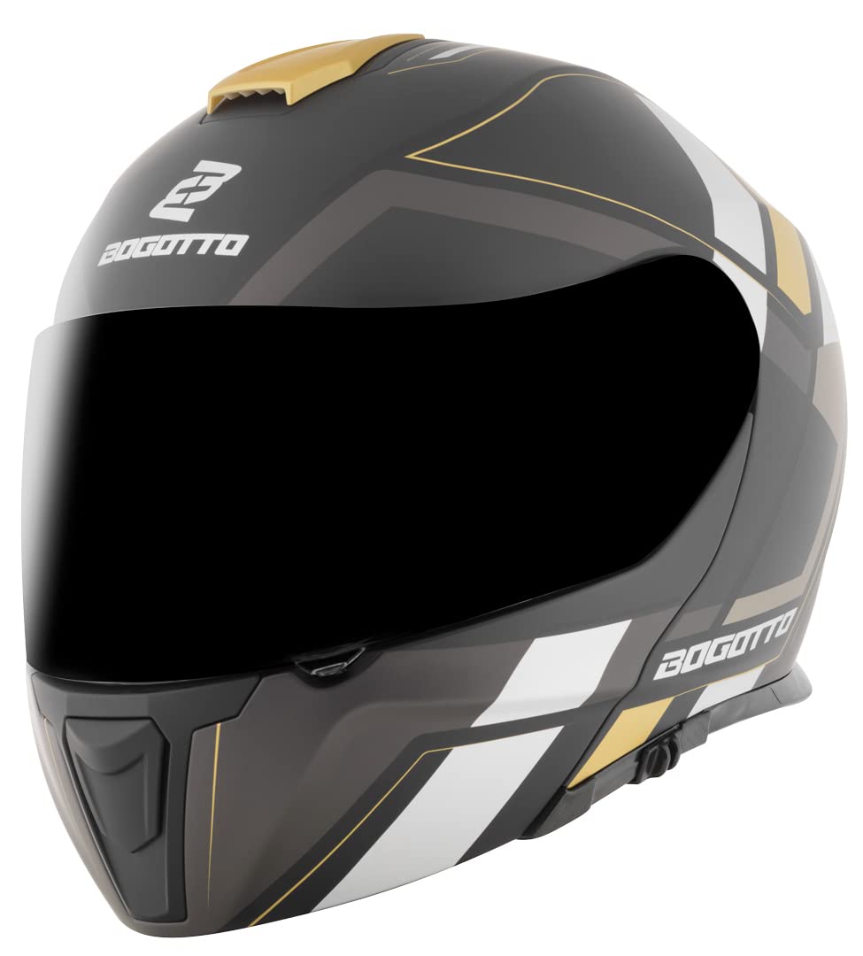 Bogotto FF403 Murata Klapphelm, schwarz/Gold, XS (53/54) von Bogotto