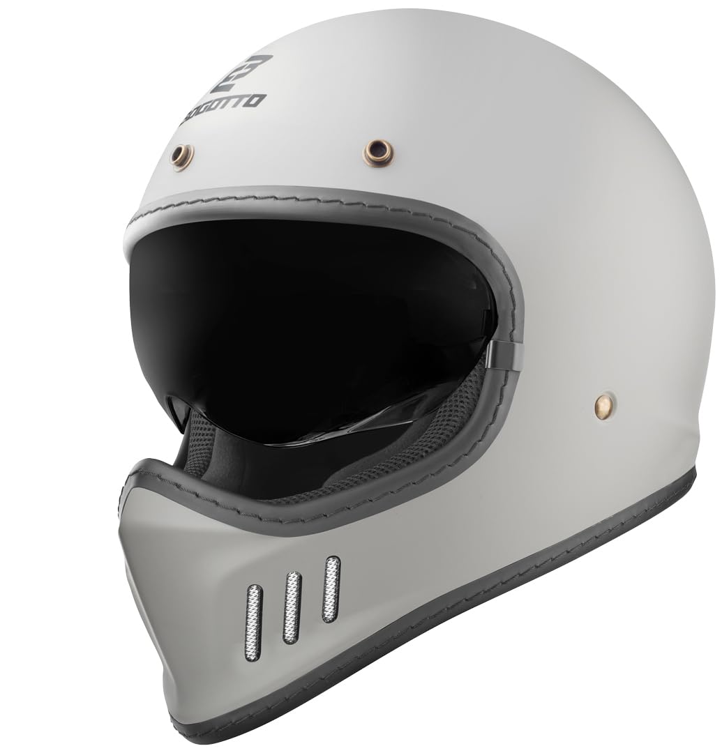 Bogotto FF980 Caferacer Cross Helm, grau matt, XL von Bogotto