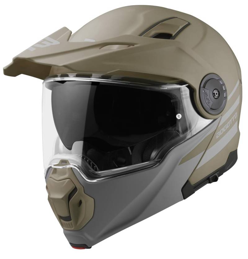 Bogotto FG-102 Fiberglas Klapphelm, braun matt, M von Bogotto