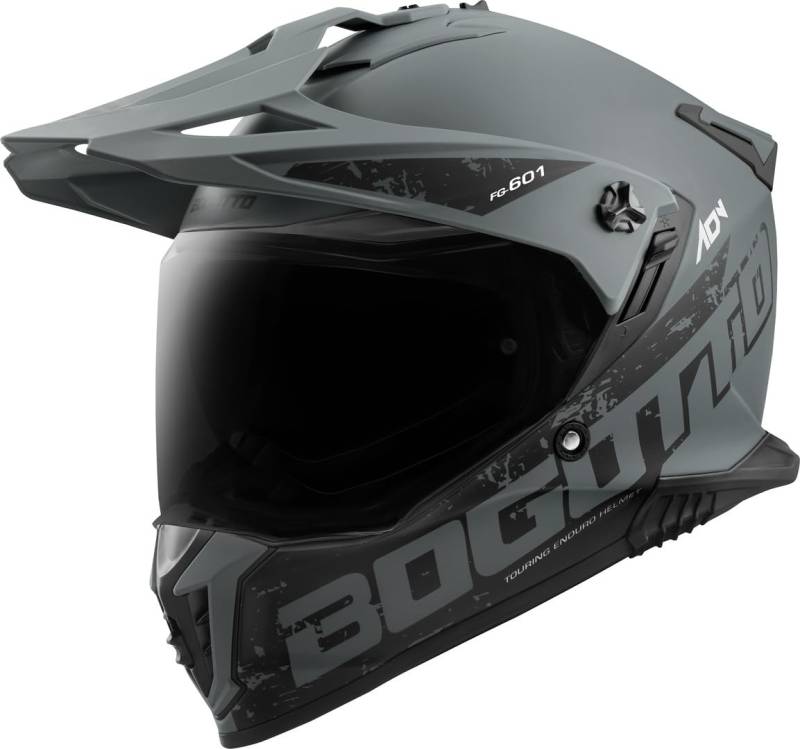 Bogotto FG-601 Fiberglas Enduro Helm, anthrazit matt, XL von Bogotto