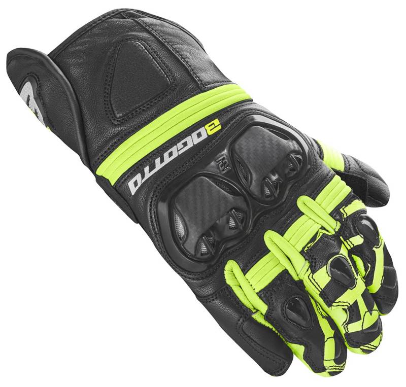 Bogotto Grand Champ Motorradhandschuhe, schwarz/neon, XL von Bogotto