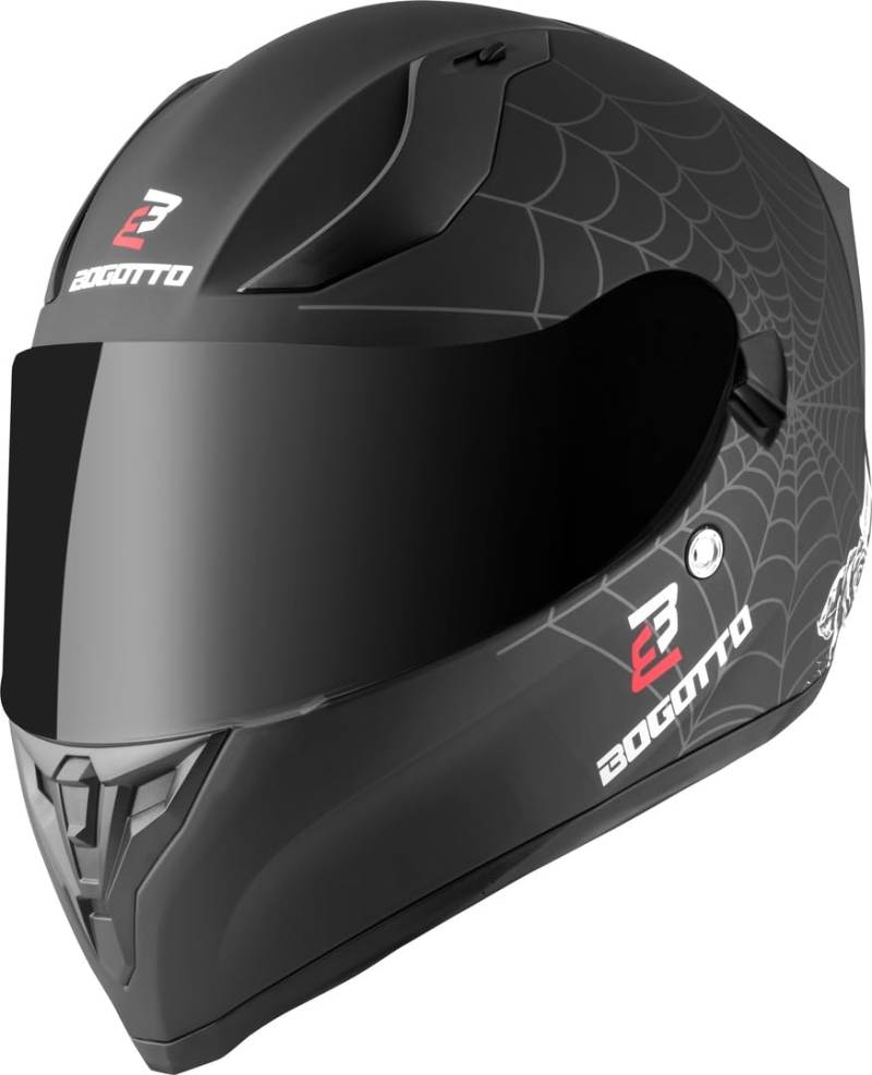 Bogotto H128 Grim Evo Helm, schwarz/weiß, 2XL von Bogotto