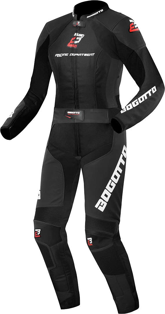 Bogotto Losail 2-Teiler Damen Motorrad Lederkombi, schwarz, 34 von Bogotto