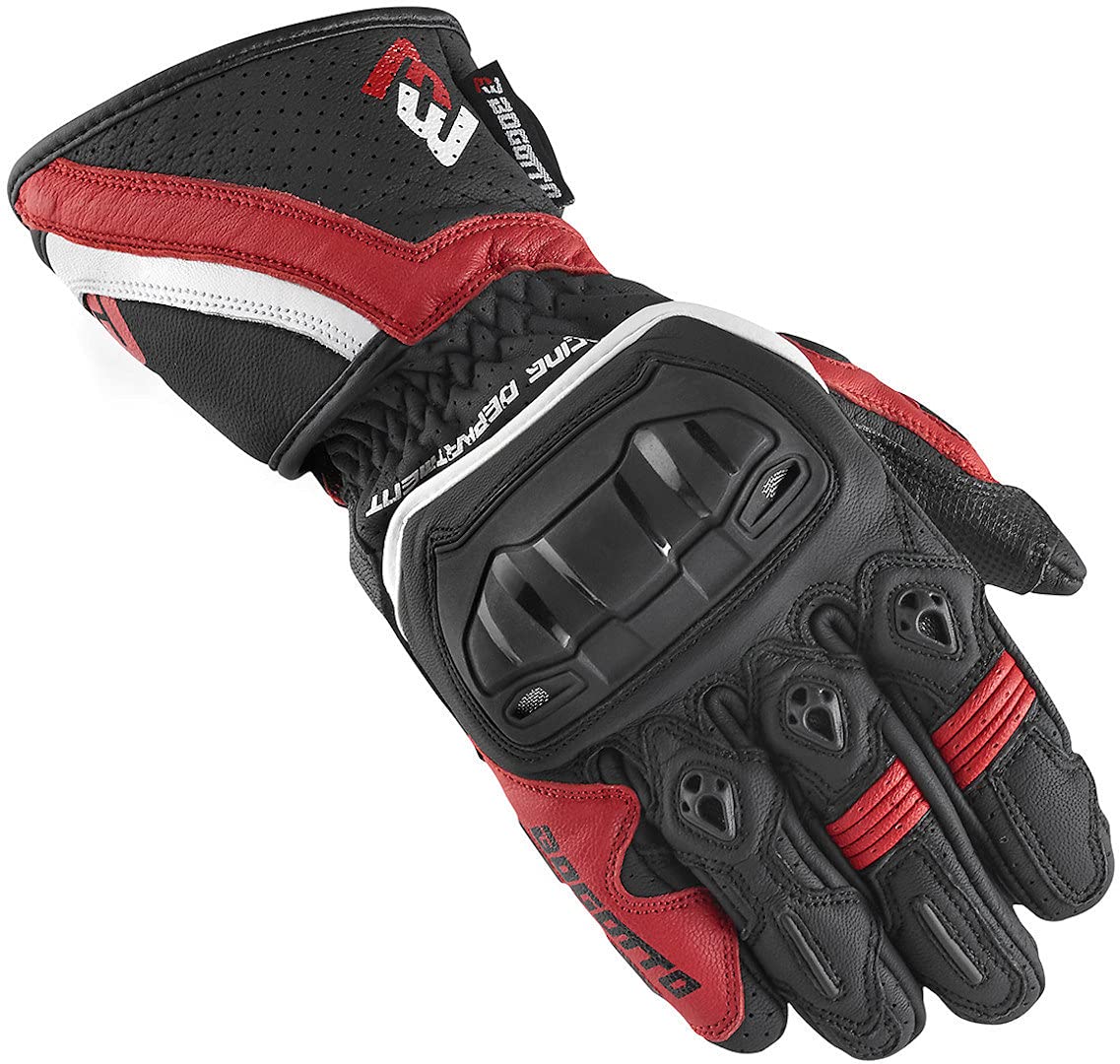 Bogotto Losail Motorradhandschuhe, schwarz/rot/weiß, M von Bogotto