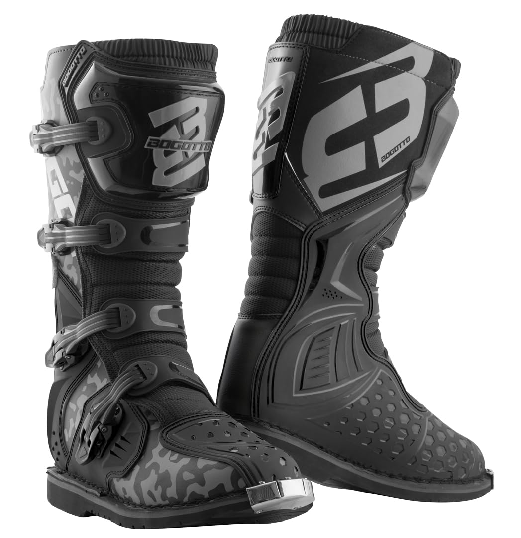 Bogotto MX-3 Camo Motocross Stiefel, grau/schwarz, 42 von Bogotto