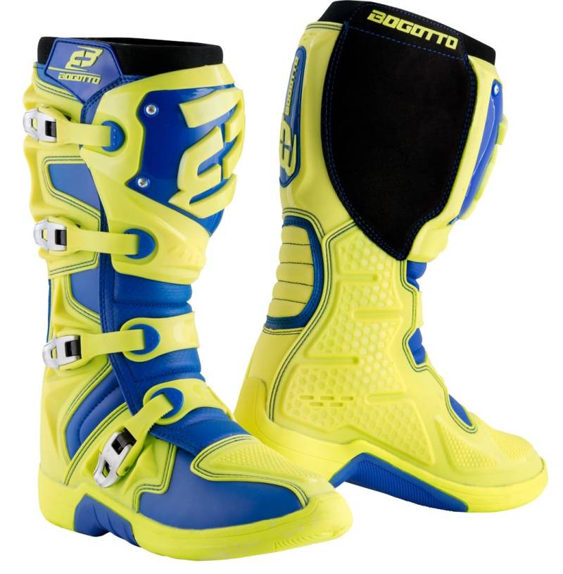 Bogotto MX-6 Motocross Stiefel, blau/gelb, 43 von Bogotto