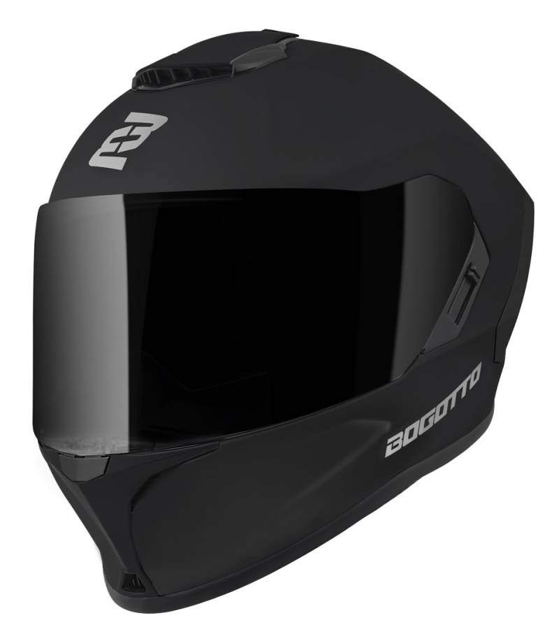 Bogotto Phantom Fiberglass Helm, schwarz/matt, L von Bogotto