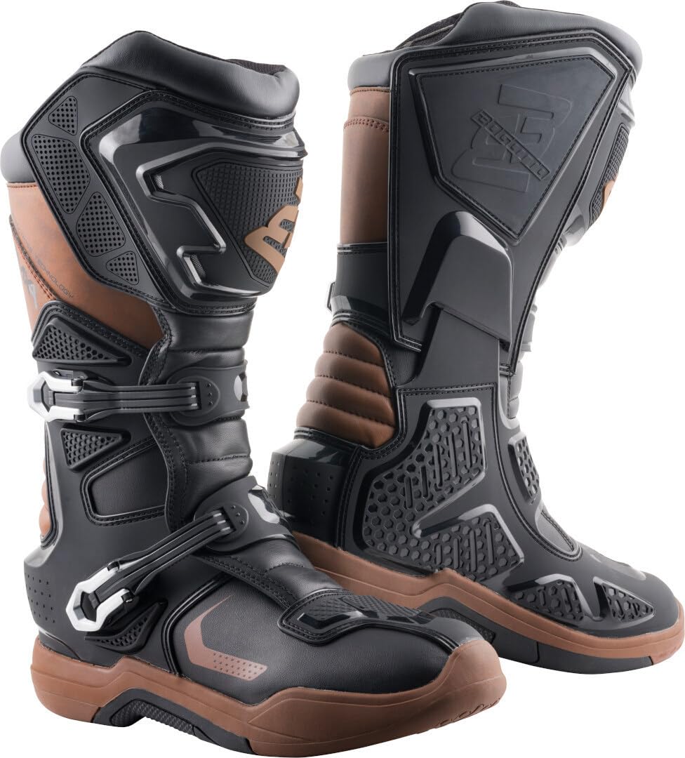 Bogotto RMXA wasserdichte Enduro/Motocross Stiefel, schwarz/braun, 41 von Bogotto