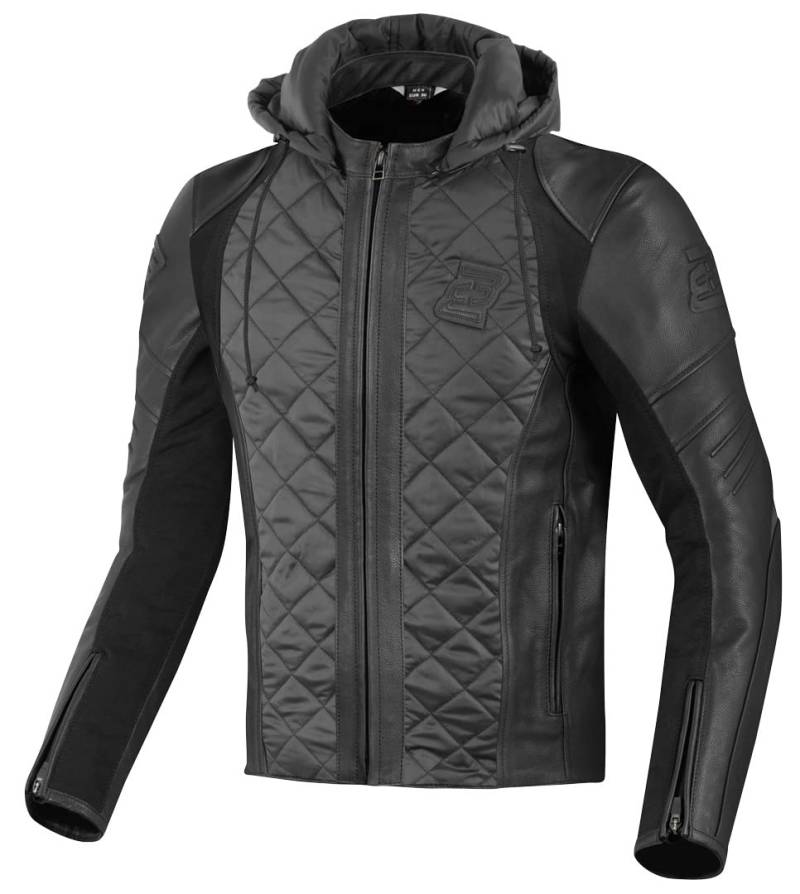 Bogotto Radic Motorrad Leder-/Textiljacke, schwarz, 2XL von Bogotto