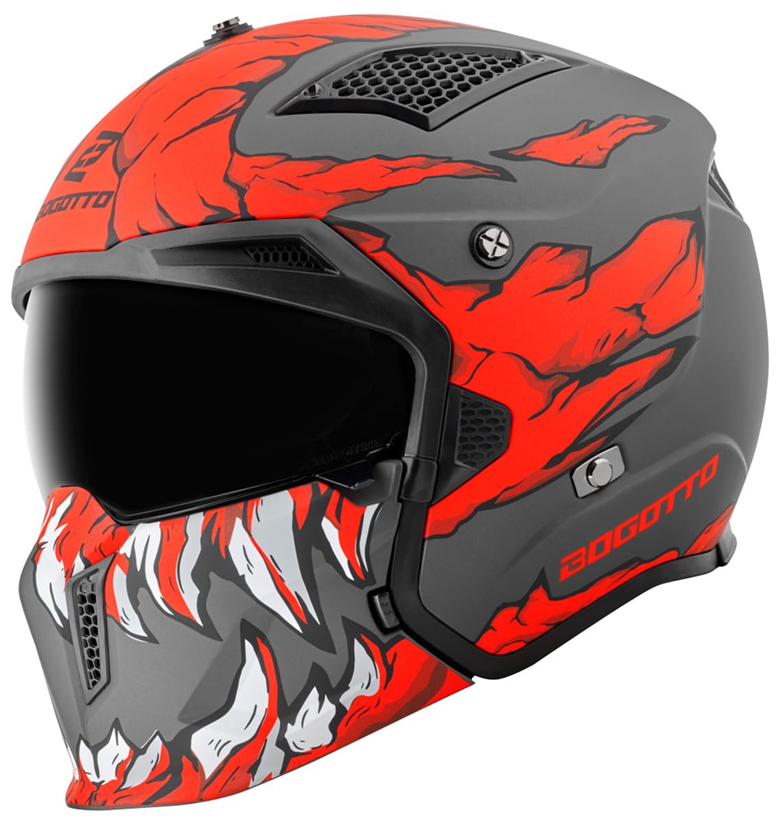 Bogotto Radic Skulash Helm, rot/schwarz, M von Bogotto