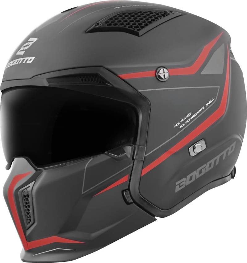 Bogotto Radic WN-ST 22.06 Helm, rot/schwarz, L von Bogotto