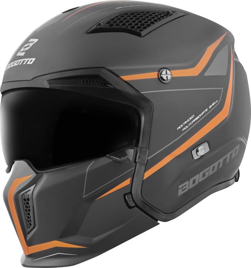 Bogotto Radic WN-ST 22.06 Helm, orange/schwarz, XS von Bogotto