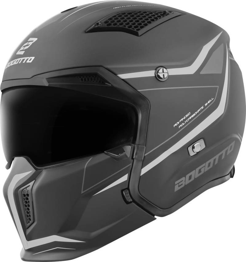 Bogotto Radic WN-ST 22.06 Helm, grau/schwarz, XL von Bogotto