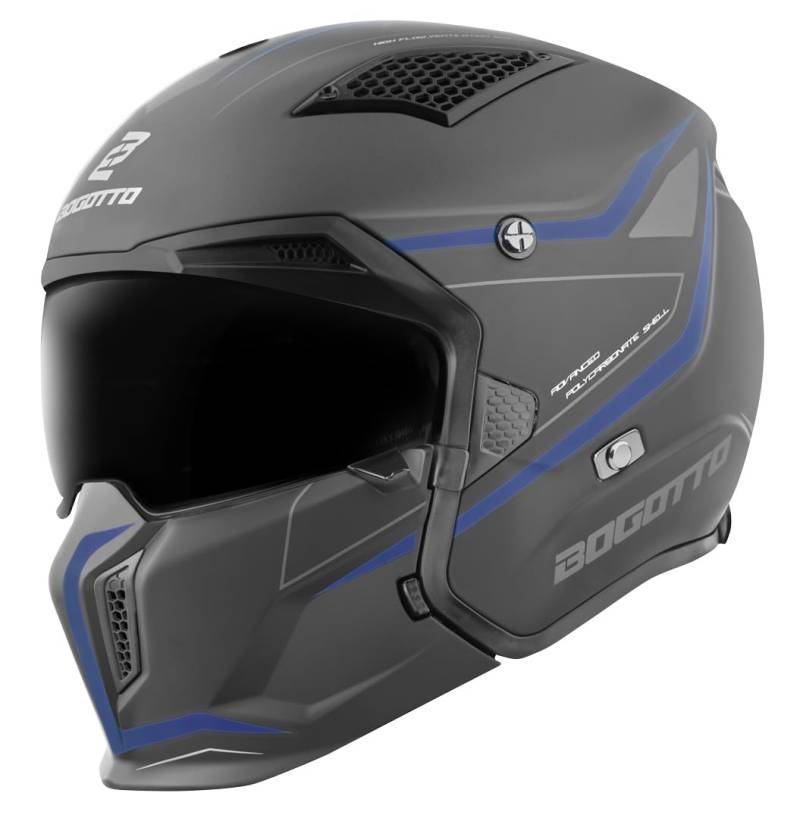 Bogotto Radic WN-ST Helm, blau/schwarz, S von Bogotto