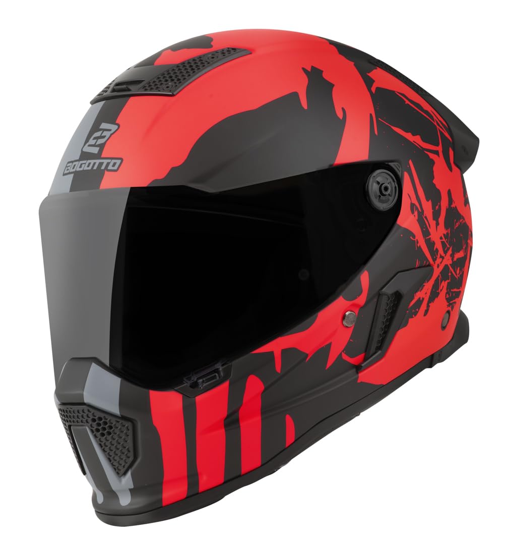 Bogotto Rapto Demon Helm, grau/rot matt, L von Bogotto