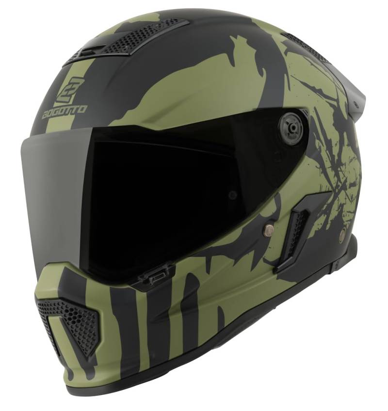 Bogotto Rapto Demon Helm, grün matt, XL von Bogotto