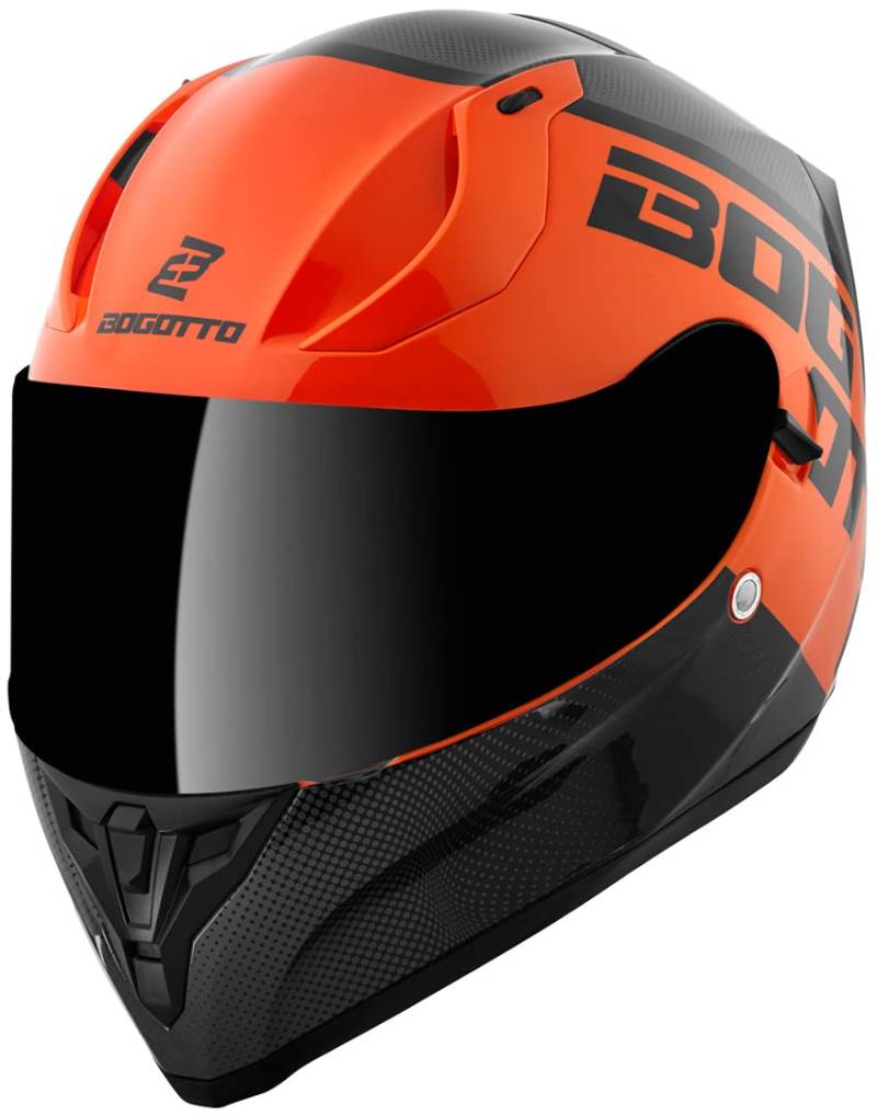 Bogotto V128 BG-X Helm, schwarz/orange, 2XL von Bogotto