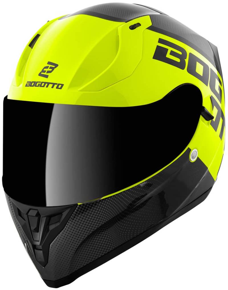 Bogotto V128 BG-X Helm, schwarz/gelb, XL von Bogotto