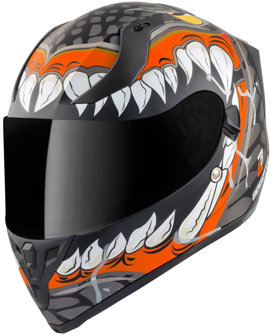 Bogotto V128 Naga Helm, schwarz matt/orange, 2XL von Bogotto