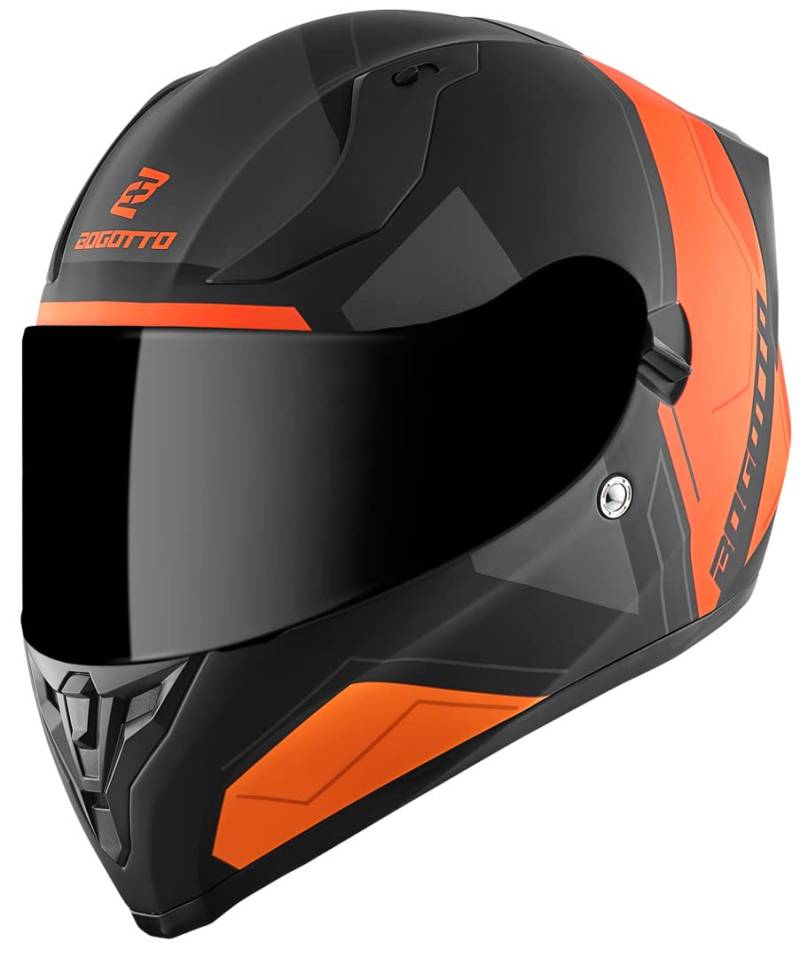 Bogotto V128 Strada Helm, schwarz matt/orange, XL von Bogotto