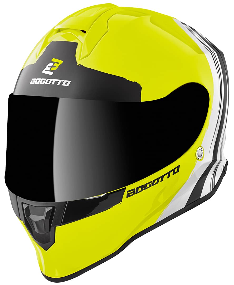 Bogotto V151 Wild-Ride Helm, gelb/schwarz/weiß, M von Bogotto