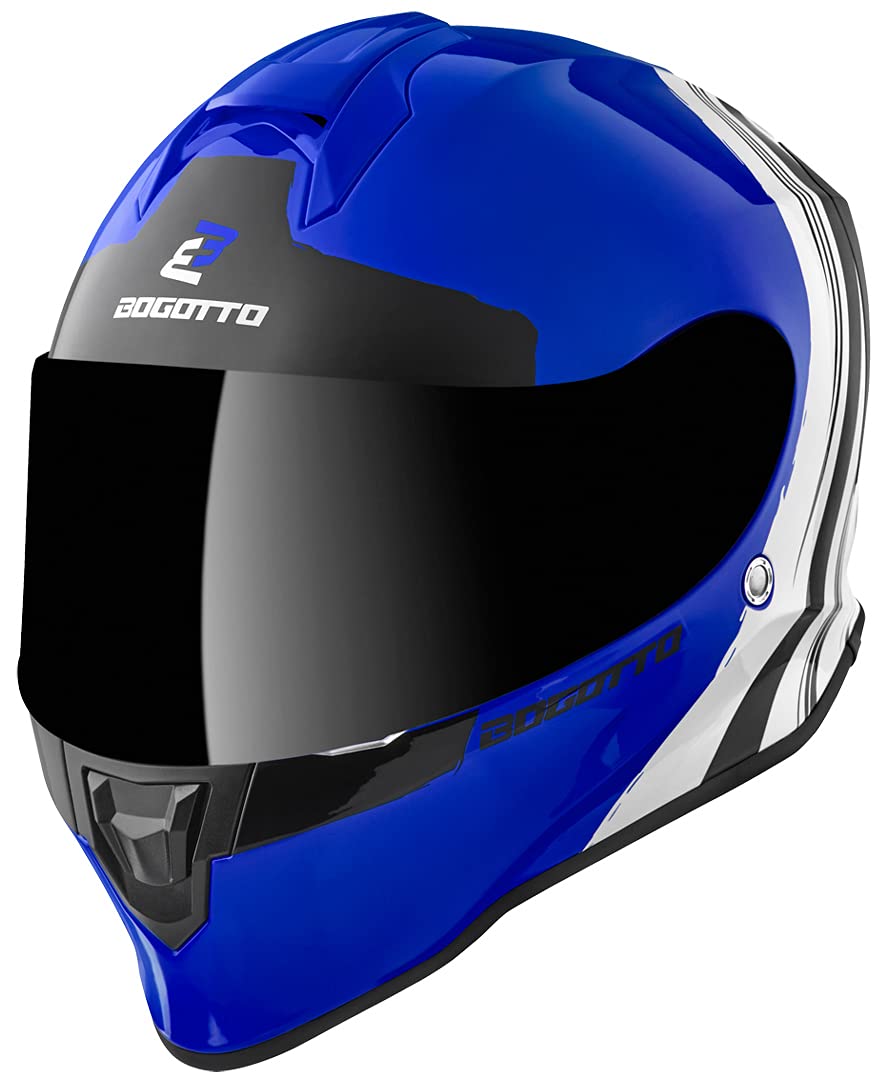 Bogotto V151 Wild-Ride Helm, blau/schwarz/weiß, XL von Bogotto