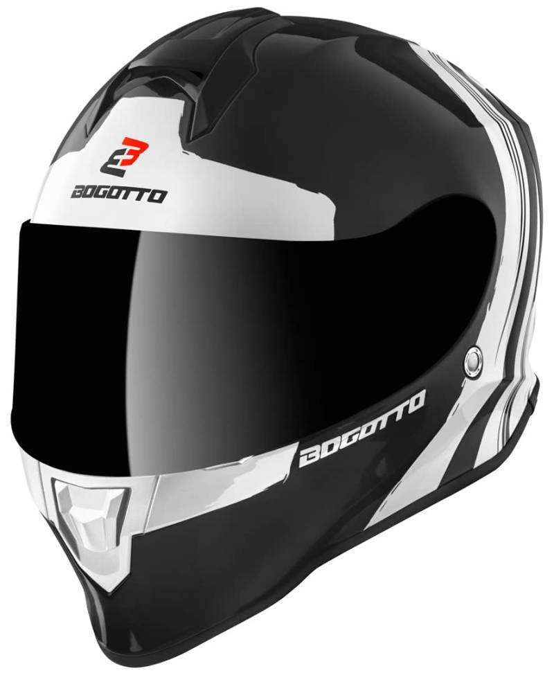 Bogotto V151 Wild-Ride Helm, schwarz/weiß, XL von Bogotto