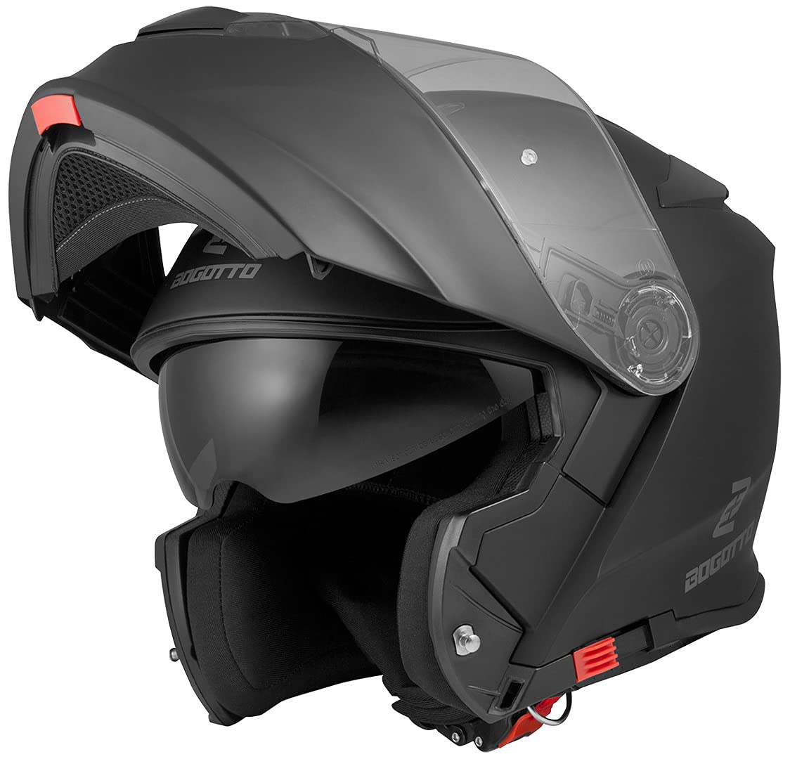 Bogotto V271 Motorrad Klapphelm, schwarz/matt, XS von Bogotto