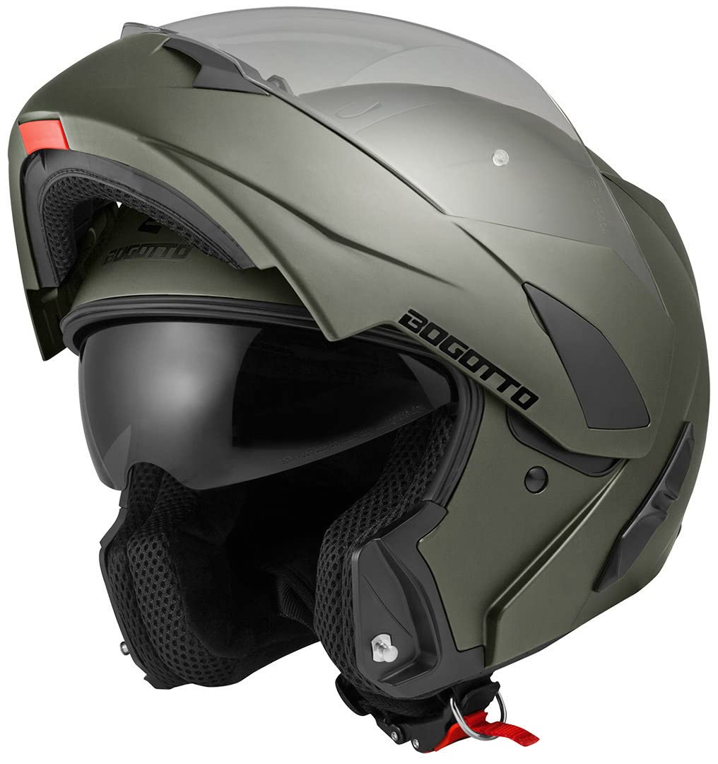 Bogotto V280 Klapphelm, grün matt, XS von Bogotto